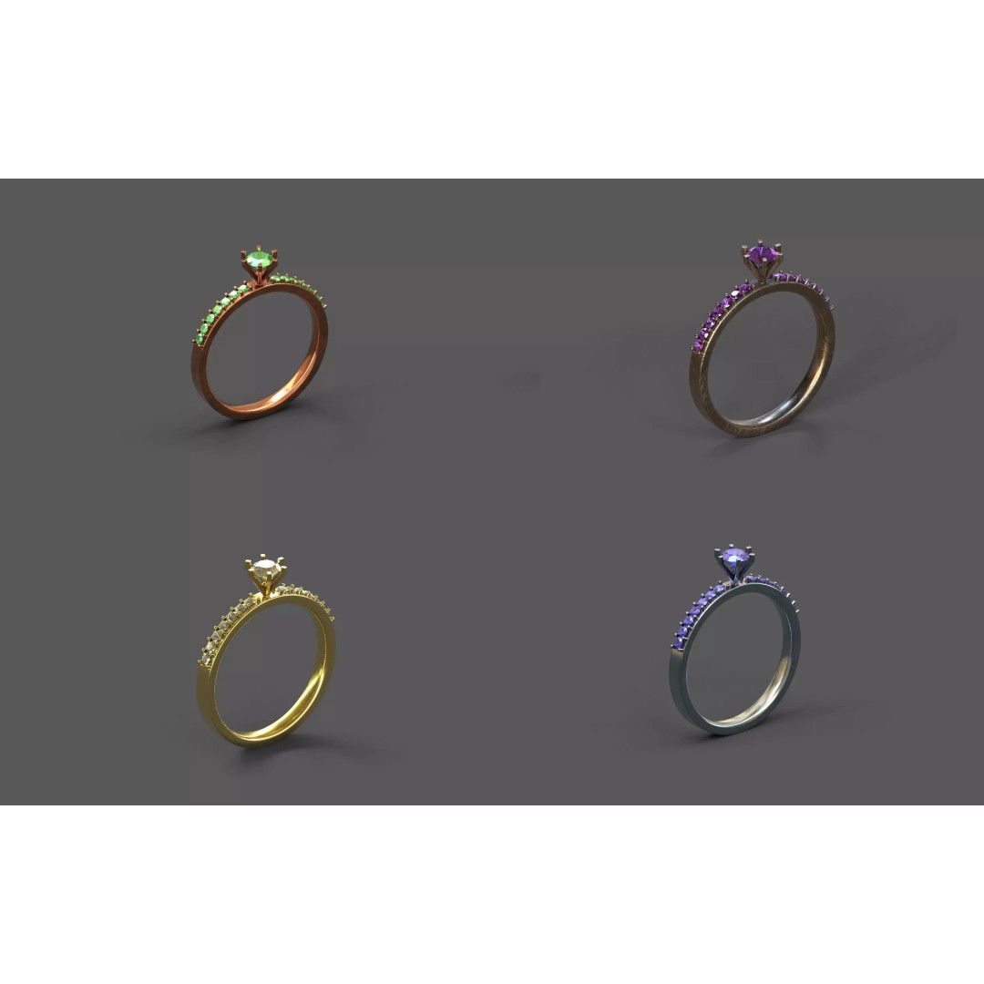 Generic Ring 3D Model – Low Poly PBR Asset, FBX, Game-Ready - View 2