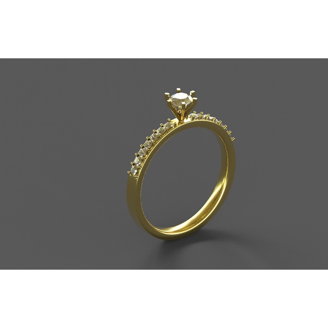 Generic Ring 3D Model – Low Poly PBR Asset, FBX, Game-Ready - View 3