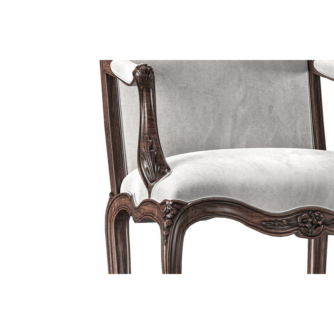 Antique Louis Chair 3D Model – High Poly PBR Game Asset, FBX