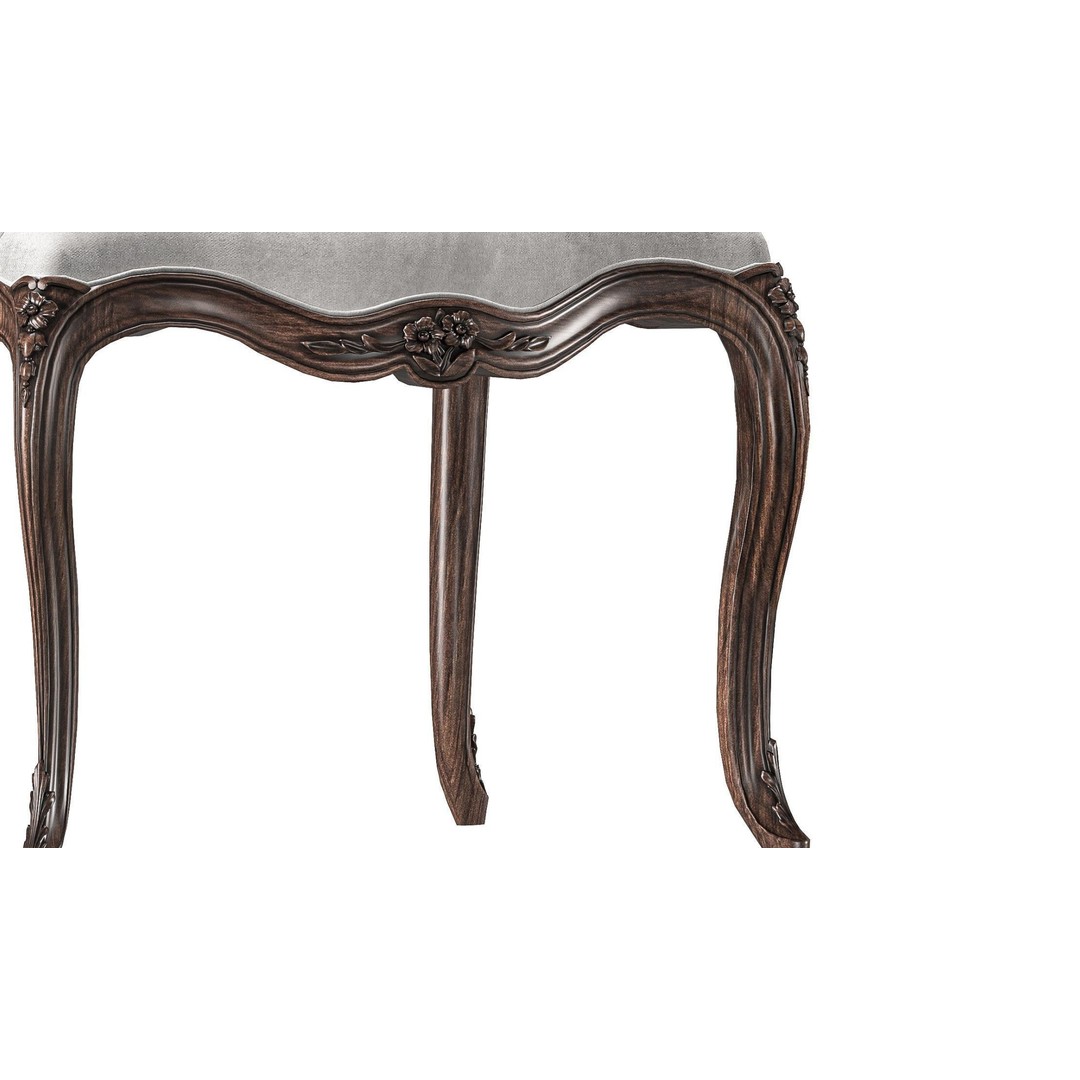 Antique Louis Chair 3D Model – High Poly PBR Game Asset, FBX - View 7