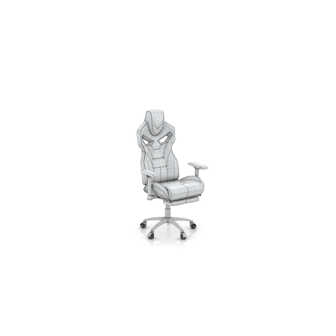Gaming Chair 3D Model – Low Poly PBR Asset for Interior Use - View 15