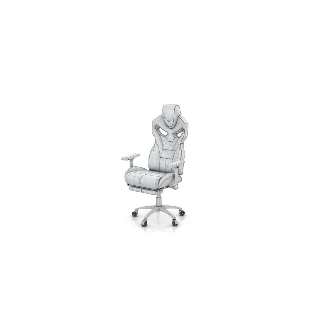 Gaming Chair 3D Model – Low Poly PBR Asset for Interior Use - View 16
