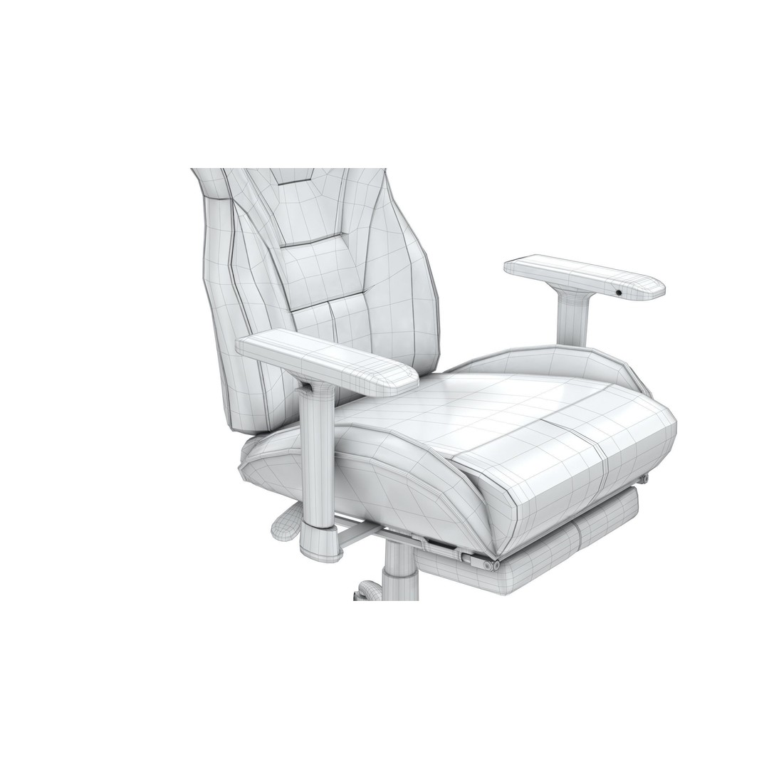 Gaming Chair 3D Model – Low Poly PBR Asset for Interior Use - View 21