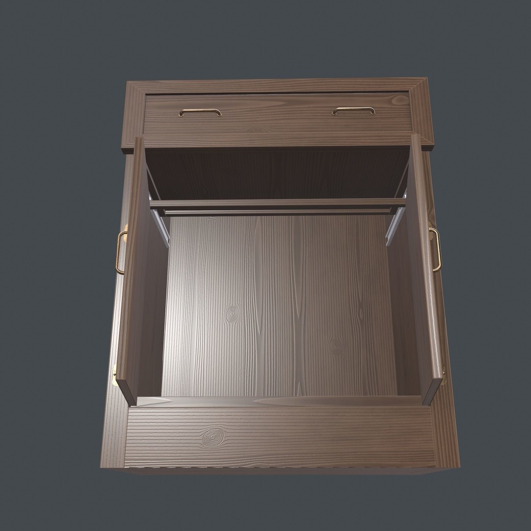 Chest of Drawers 3D Model – Realistic Furniture Asset, PBR Textures - View 15