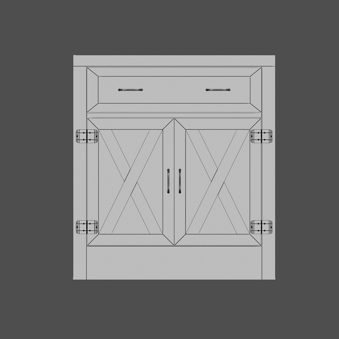 Chest of Drawers 3D Model – Realistic Furniture Asset, PBR Textures - View 17