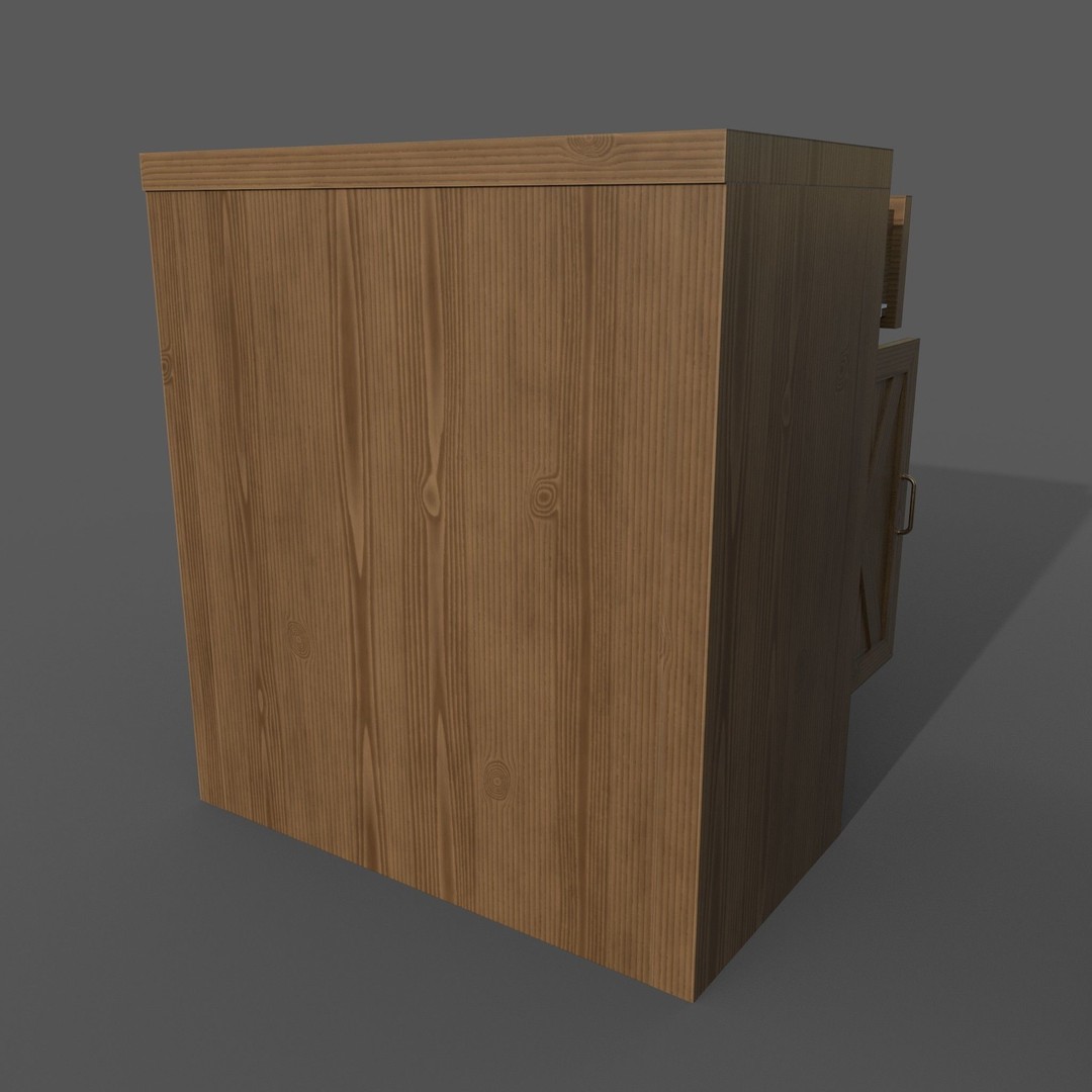 Chest of Drawers 3D Model – Realistic Furniture Asset, PBR Textures - View 4