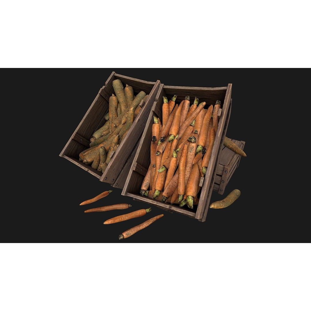 Farm Feed Trough 3D Model – Low Poly Game Asset with PBR Textures - View 15