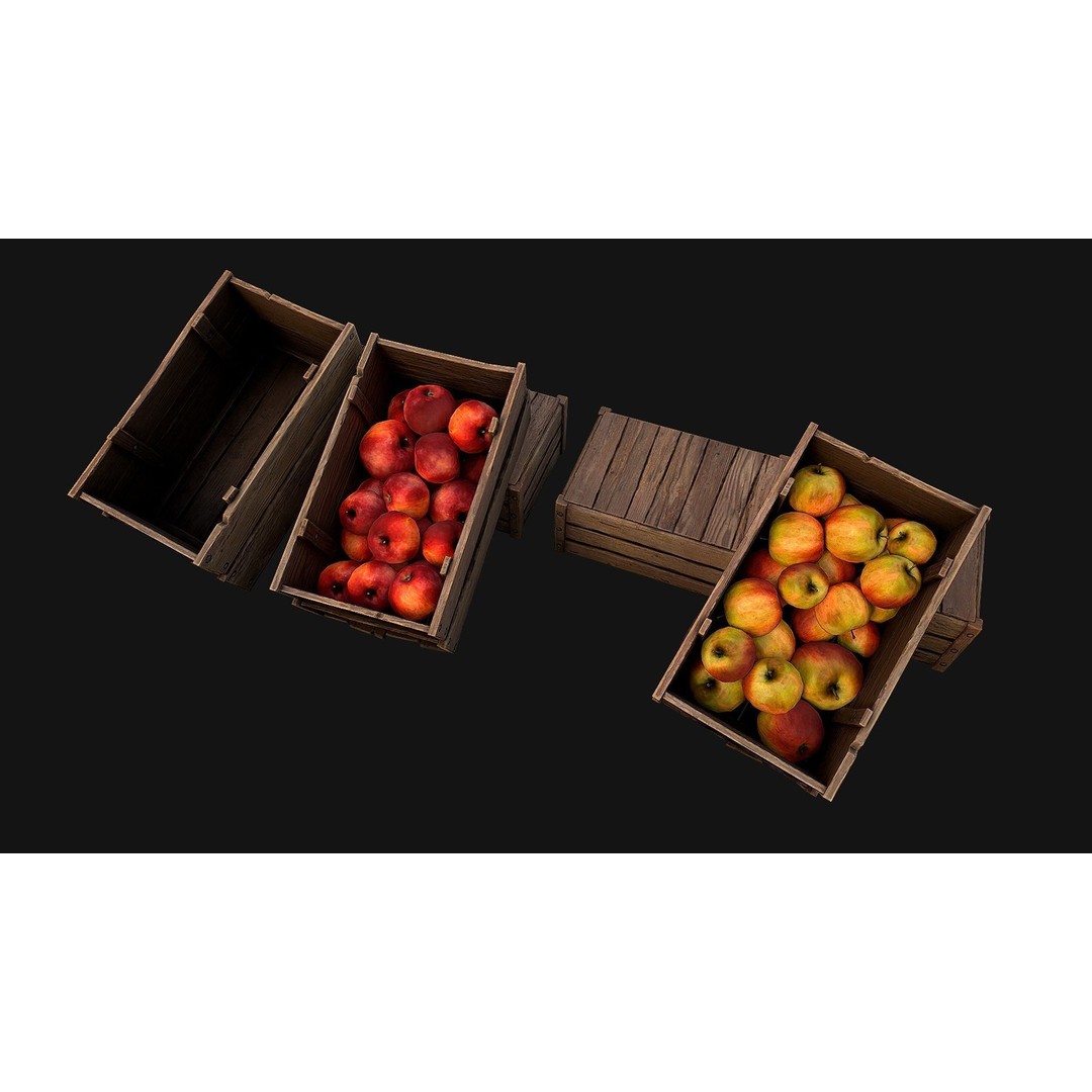 Farm Feed Trough 3D Model – Low Poly Game Asset with PBR Textures - View 18