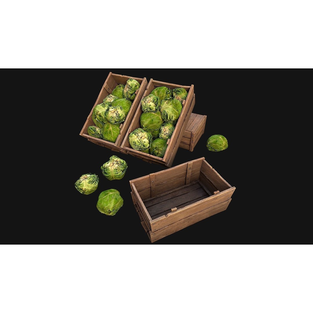Farm Feed Trough 3D Model – Low Poly Game Asset with PBR Textures - View 25