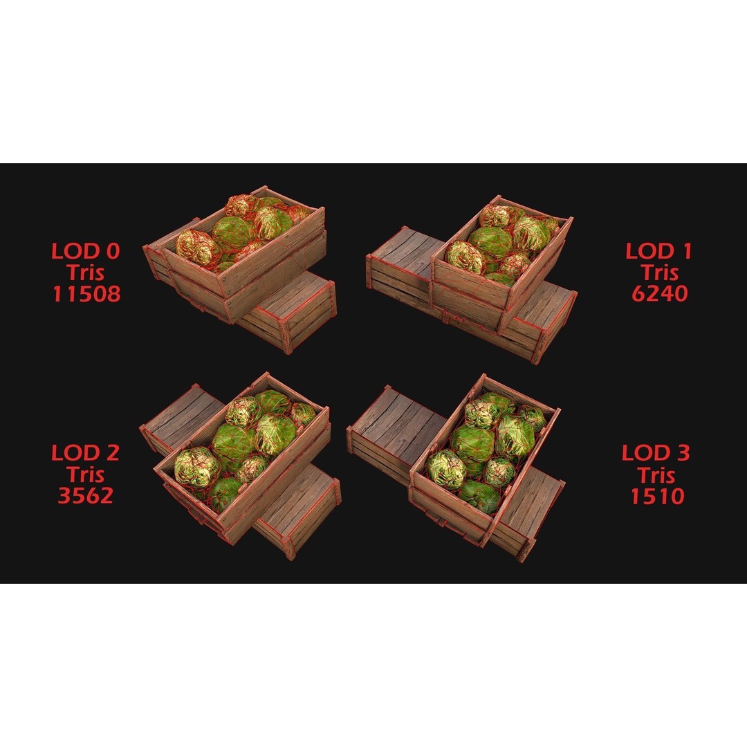 Farm Feed Trough 3D Model – Low Poly Game Asset with PBR Textures - View 9