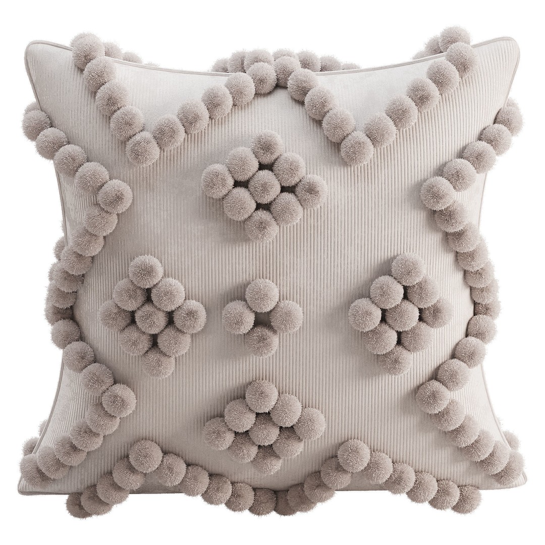 Decorative Pillow 3D Model – Low Poly Interior Asset, OBJ, FBX - View 10