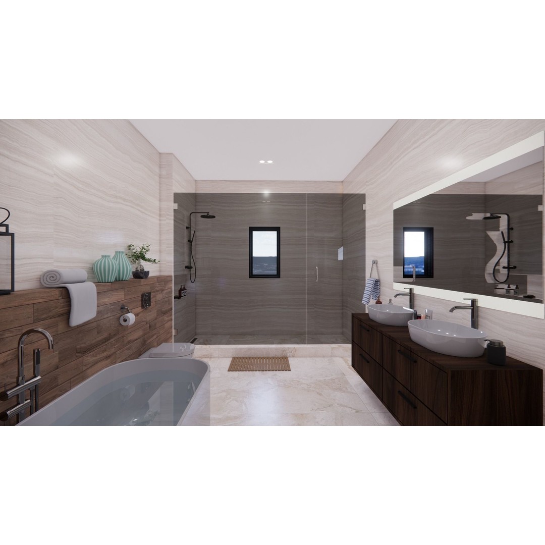 Modern Bedroom and Bathroom 3D Model – V-Ray Ready, FBX, Blender