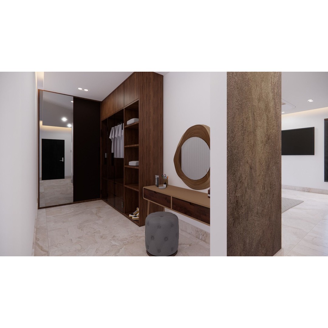 Modern Bedroom and Bathroom 3D Model – V-Ray Ready, FBX, Blender - View 6