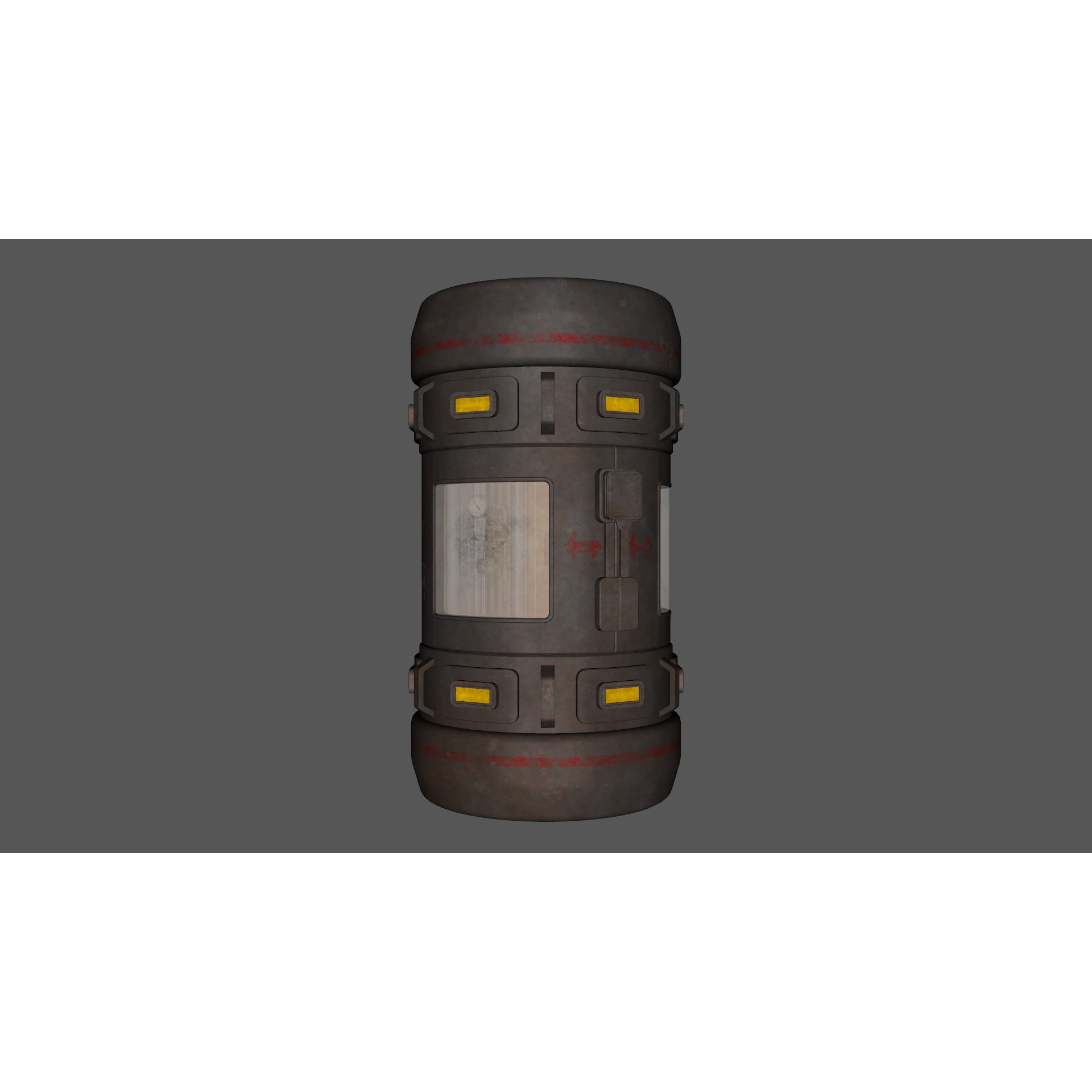 Tritium Container - Low-Poly Game-Ready 3D Model - View 11