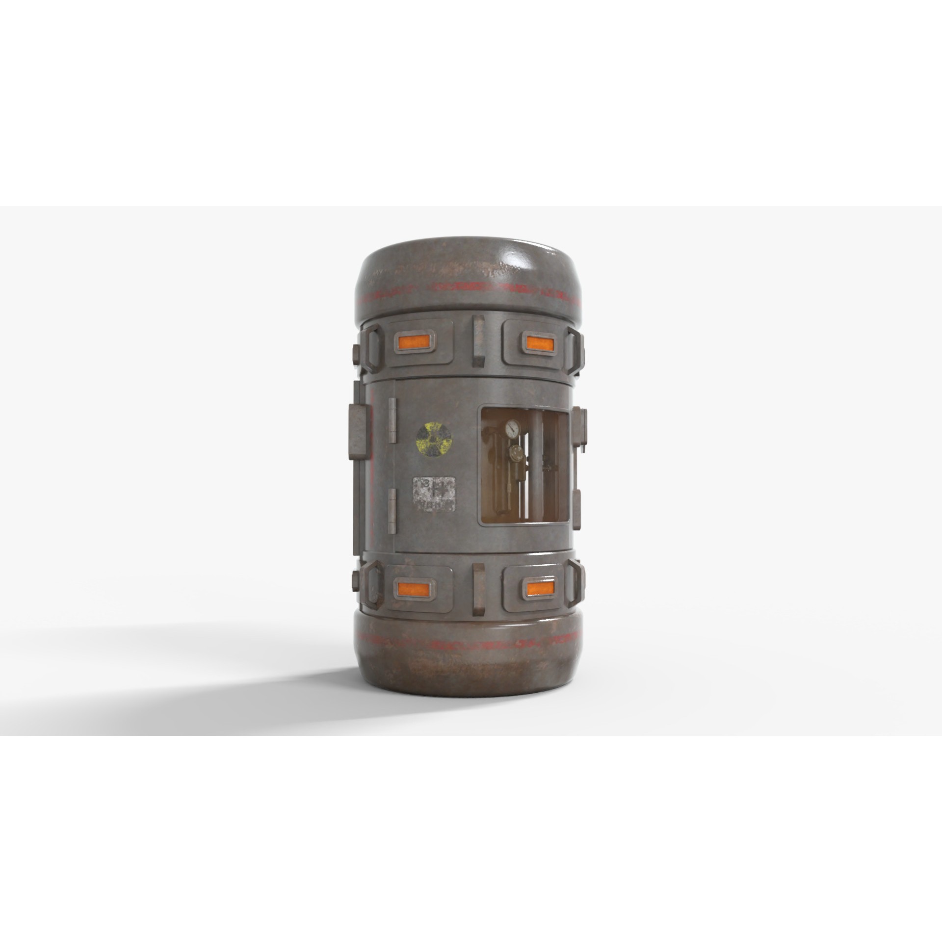 Tritium Container - Low-Poly Game-Ready 3D Model - View 4