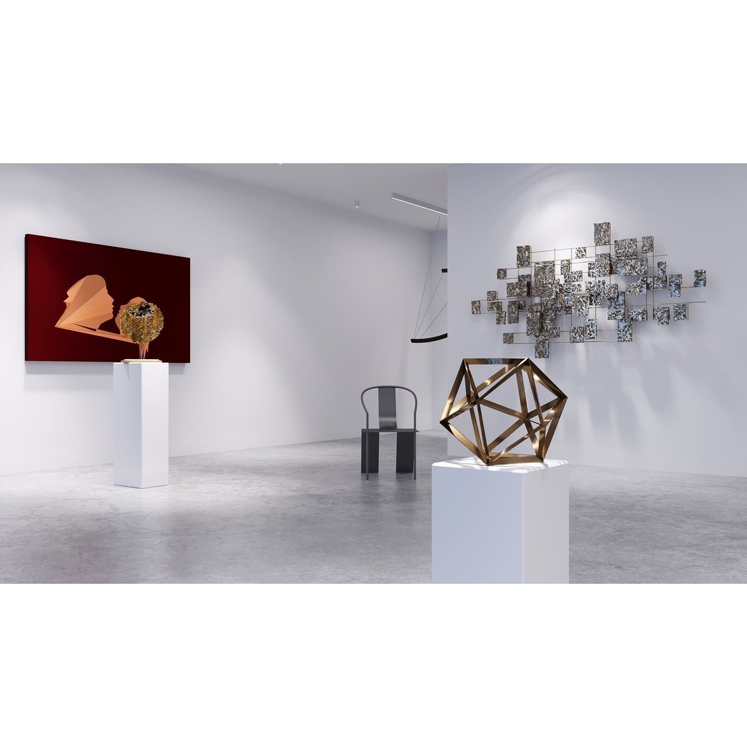 Art Gallery 3D Model – Low Poly Interior Scene, FBX, OBJ - View 6