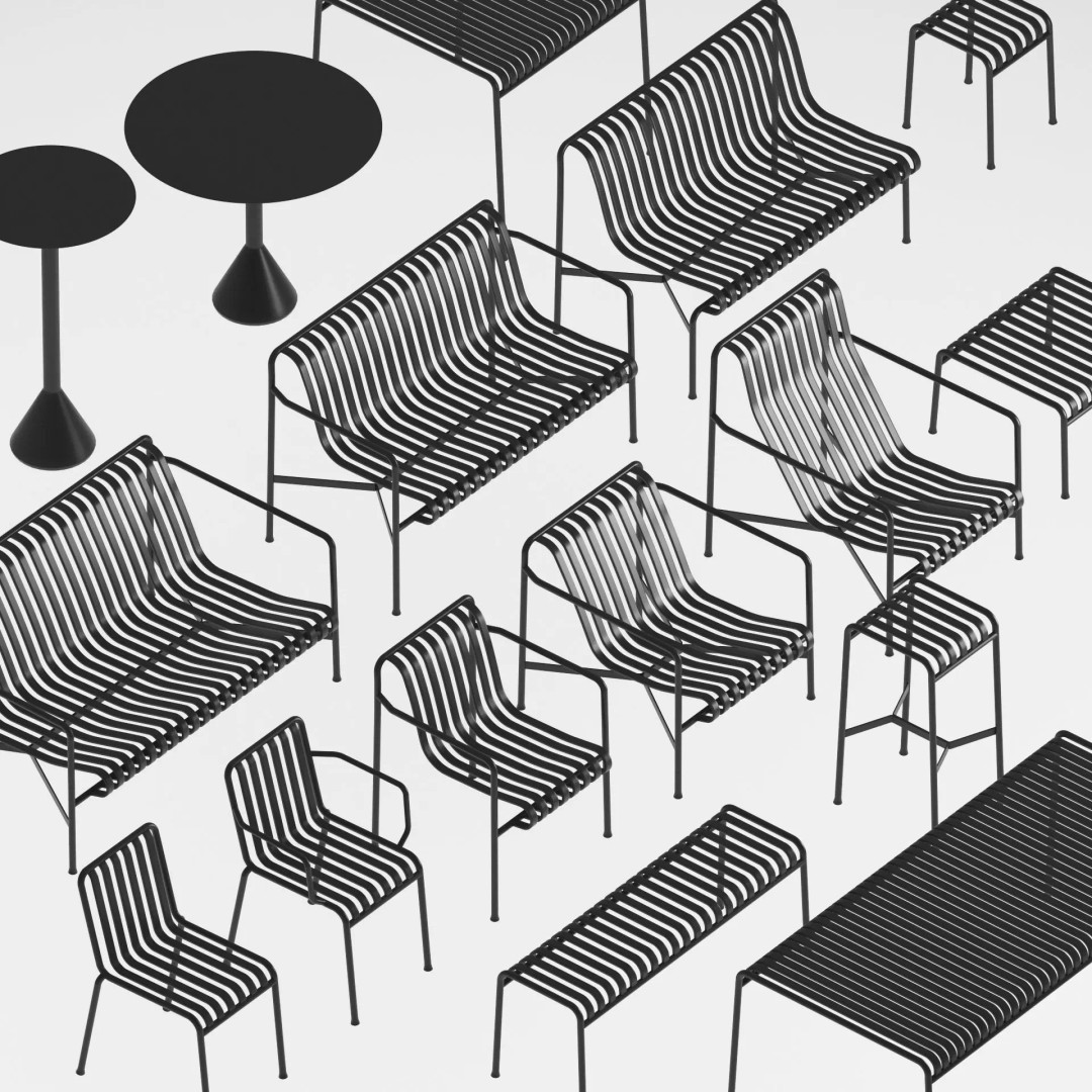The Palissade Collection 3D Model – Outdoor Furniture Set, V-Ray & OBJ - View 2