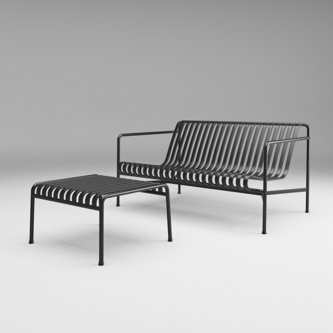 The Palissade Collection 3D Model – Outdoor Furniture Set, V-Ray & OBJ - View 3
