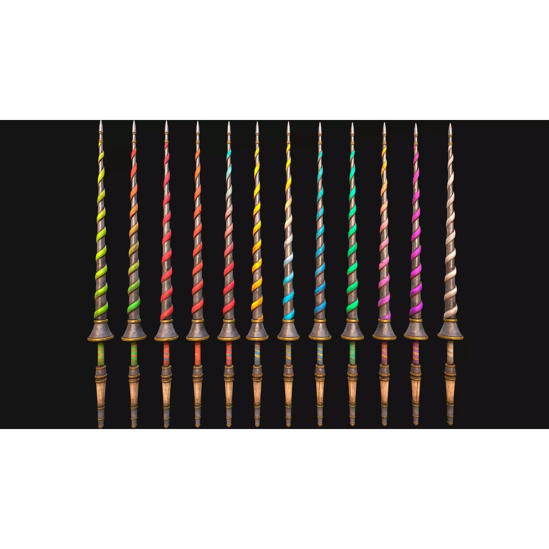 Medieval Lance Rack 3D Model – Low Poly Game Asset, FBX & Blender Formats - View 5