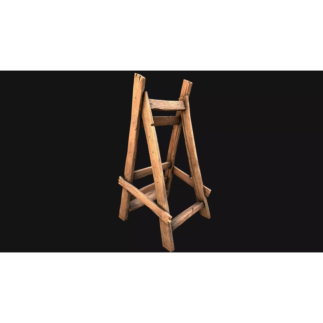 Medieval Lance Rack 3D Model – Low Poly Game Asset, FBX & Blender Formats - View 50
