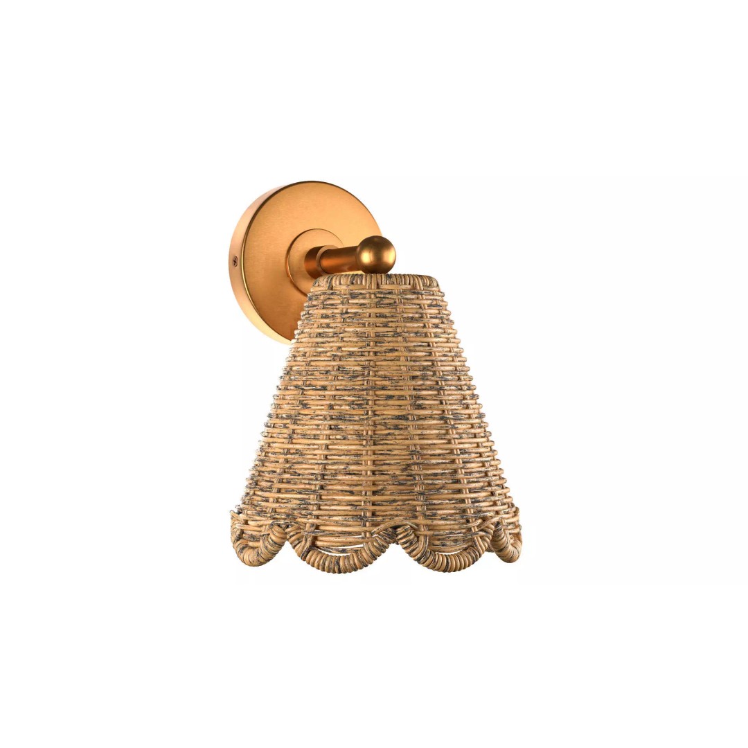 Kismet Hanging Wicker Rattan Sconce 3D Model – High Poly PBR Interior Asset, FBX - View 2