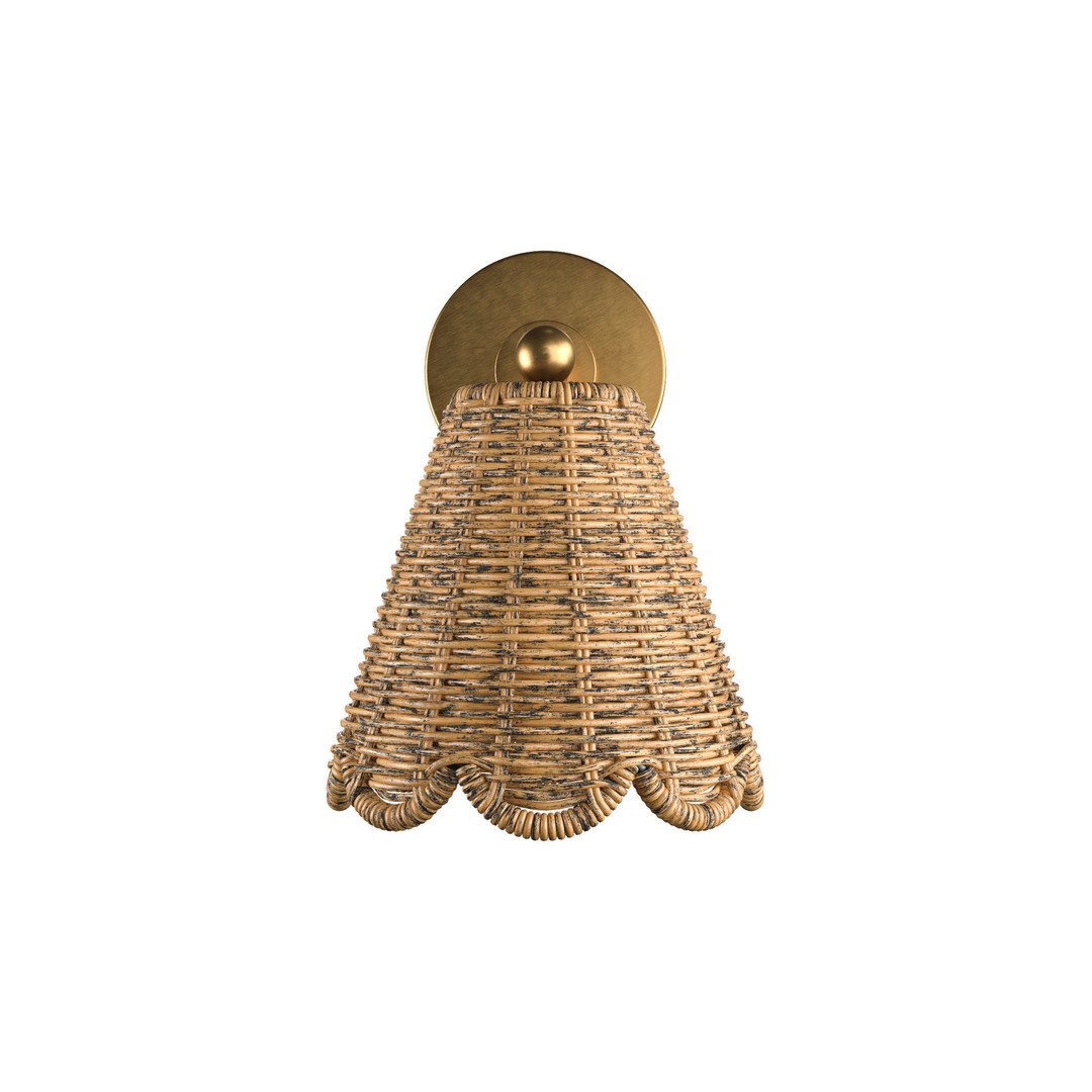 Kismet Hanging Wicker Rattan Sconce 3D Model – High Poly PBR Interior Asset, FBX - View 3