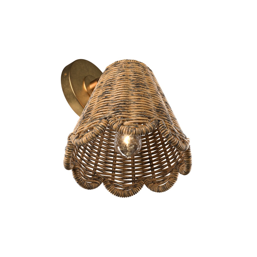 Kismet Hanging Wicker Rattan Sconce 3D Model – High Poly PBR Interior Asset, FBX - View 6
