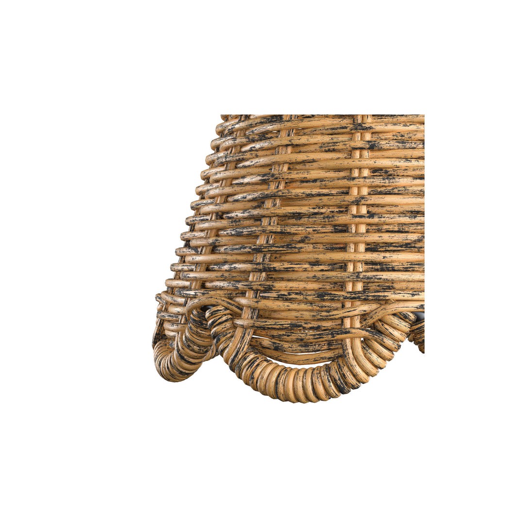 Kismet Hanging Wicker Rattan Sconce 3D Model – High Poly PBR Interior Asset, FBX - View 7