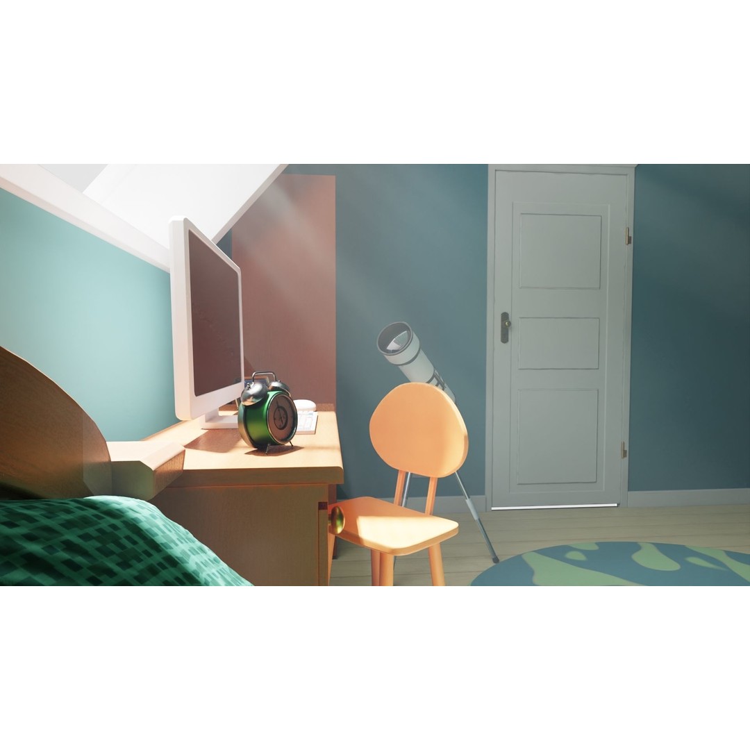 Cartoon Room 003 3D Model – Low Poly Interior Asset, Blender, FBX - View 10