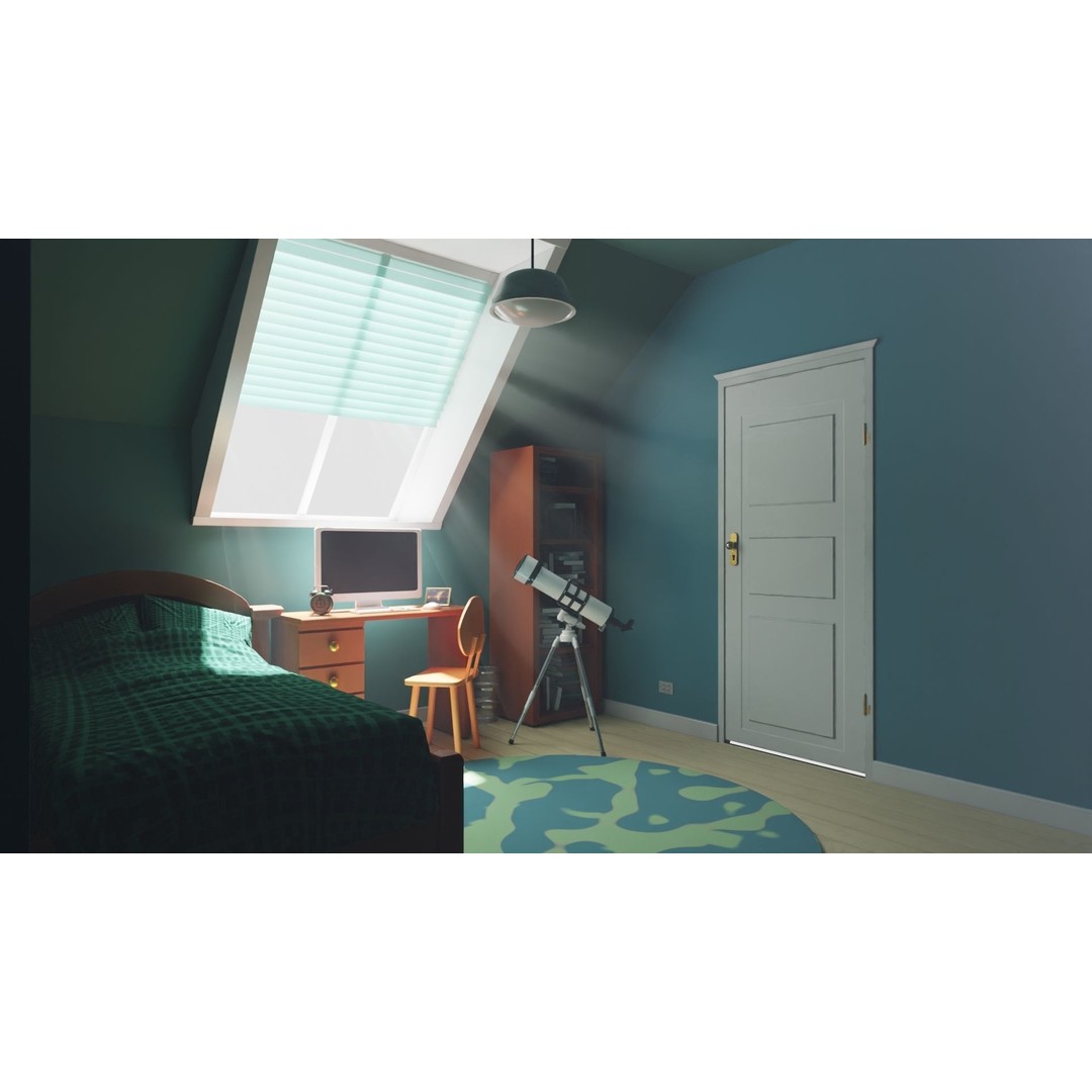 Cartoon Room 003 3D Model – Low Poly Interior Asset, Blender, FBX - View 14