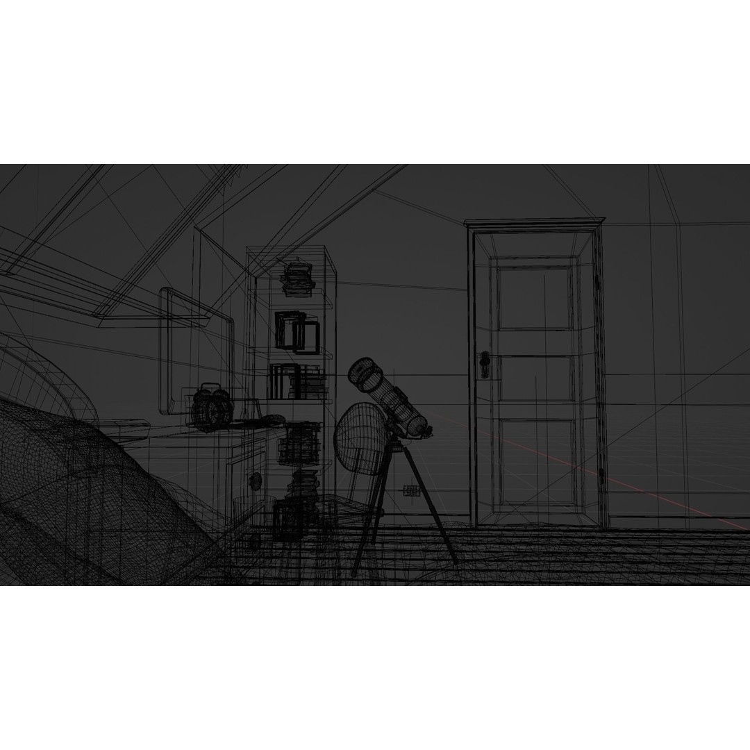 Cartoon Room 003 3D Model – Low Poly Interior Asset, Blender, FBX - View 17