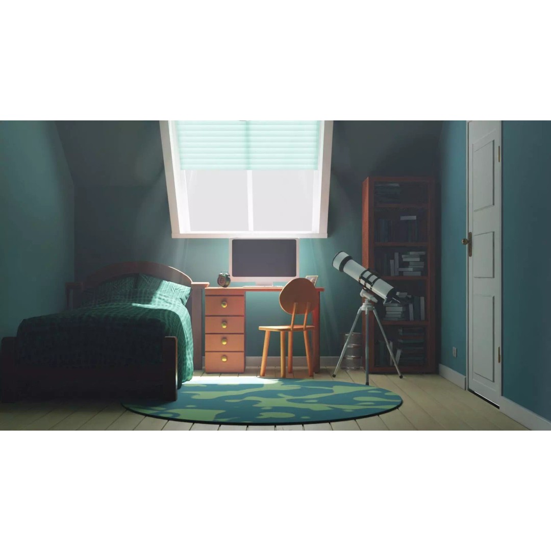 Cartoon Room 003 3D Model – Low Poly Interior Asset, Blender, FBX - View 2