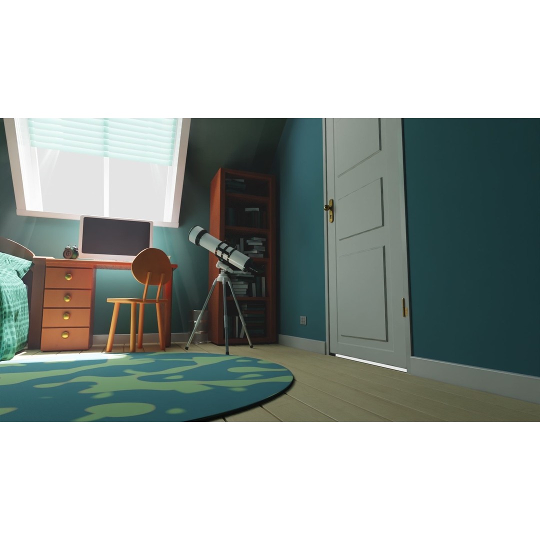 Cartoon Room 003 3D Model – Low Poly Interior Asset, Blender, FBX - View 4