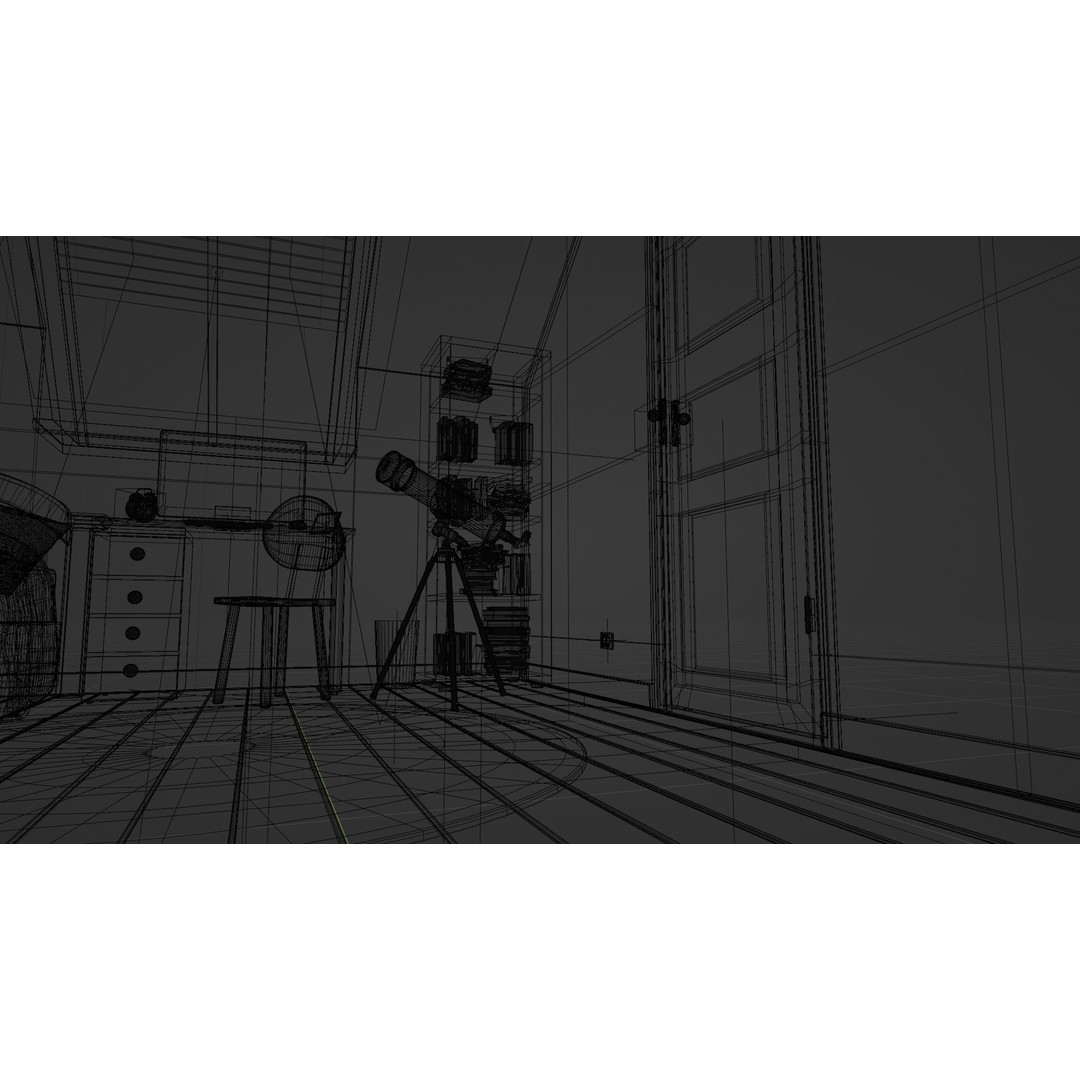 Cartoon Room 003 3D Model – Low Poly Interior Asset, Blender, FBX - View 6