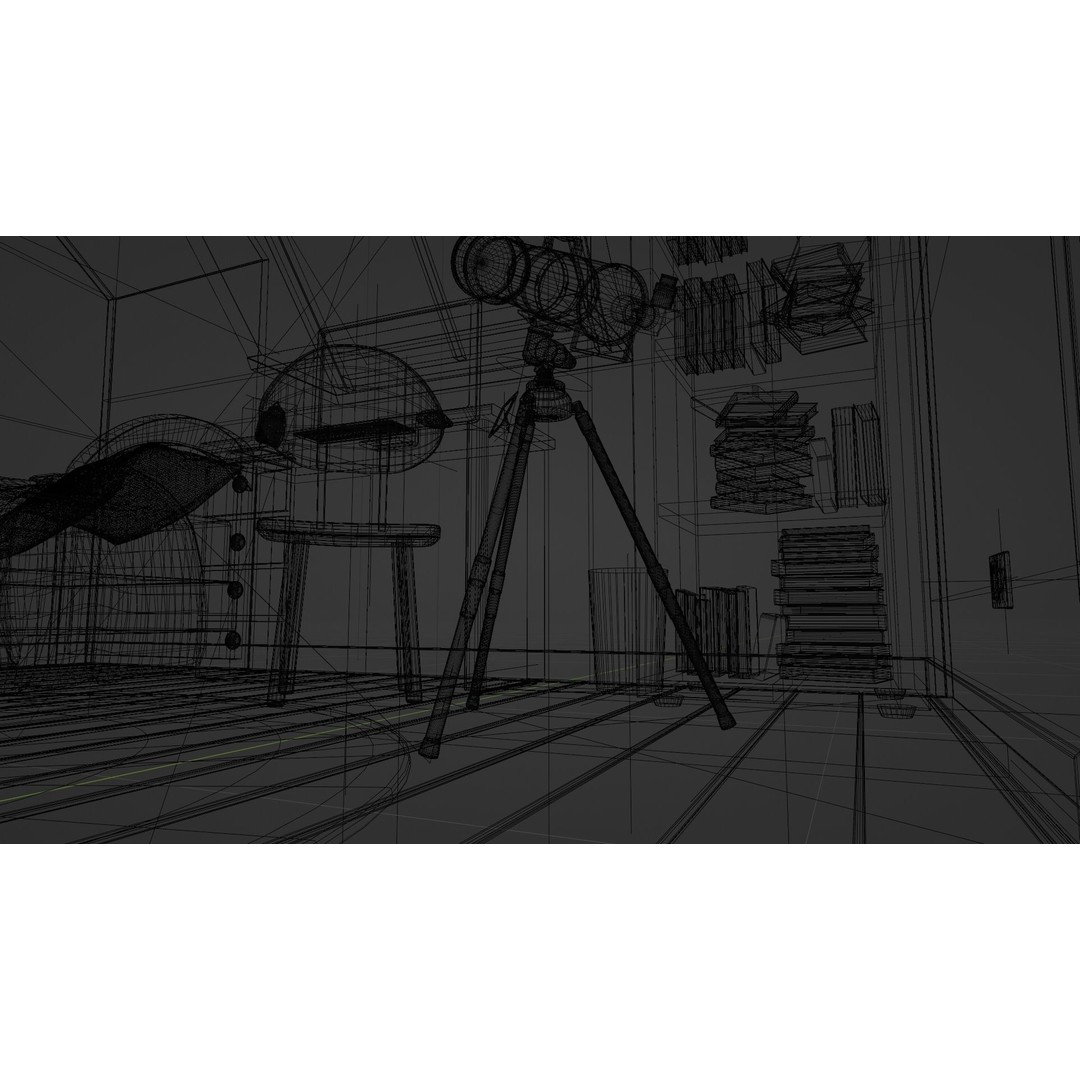 Cartoon Room 003 3D Model – Low Poly Interior Asset, Blender, FBX - View 9