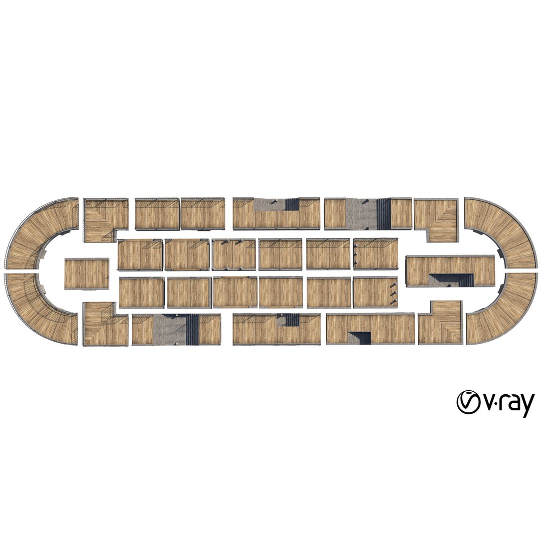 Concrete Pier 3D Model – Low Poly Bridge Asset for Marina, FBX - View 18