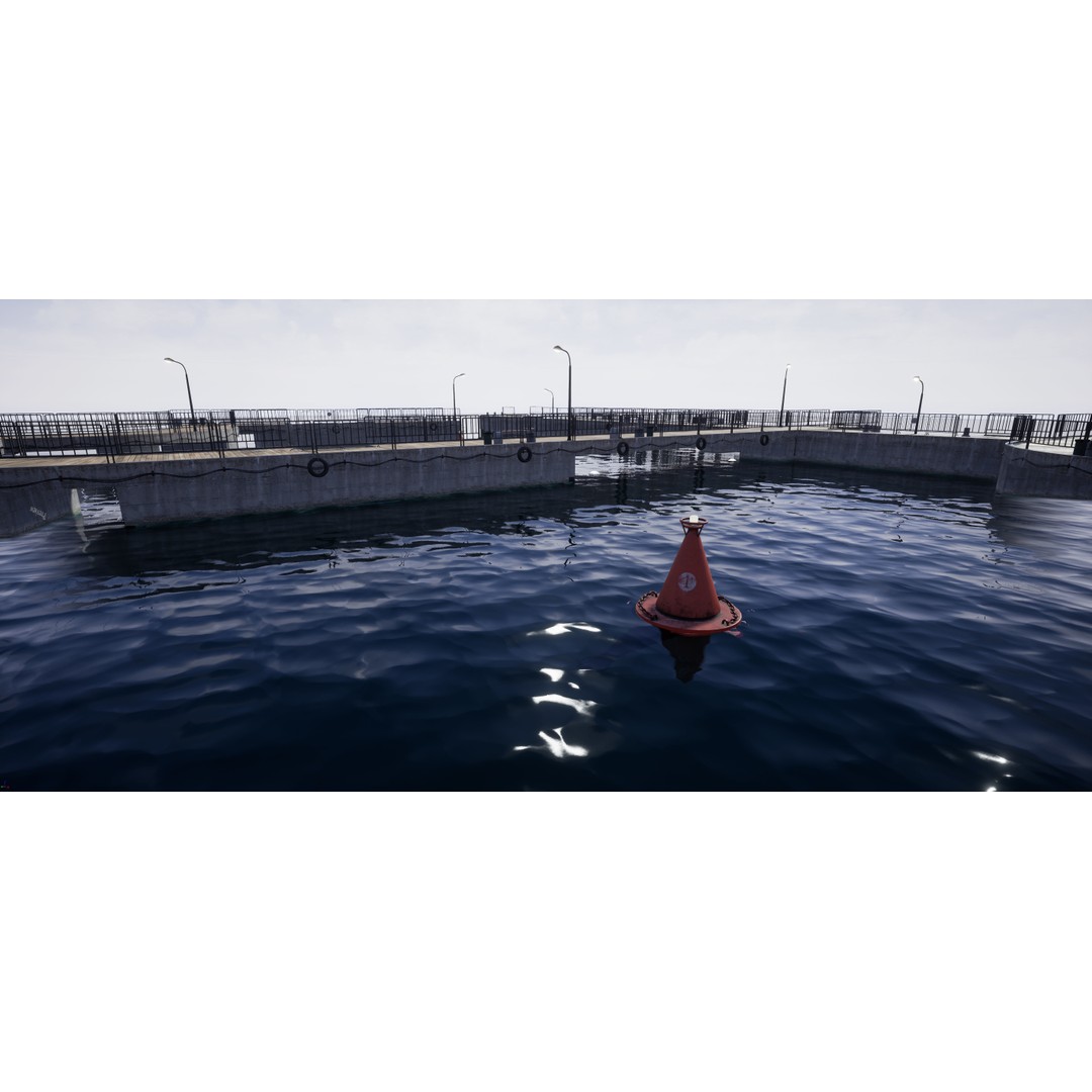 Concrete Pier 3D Model – Low Poly Bridge Asset for Marina, FBX - View 9