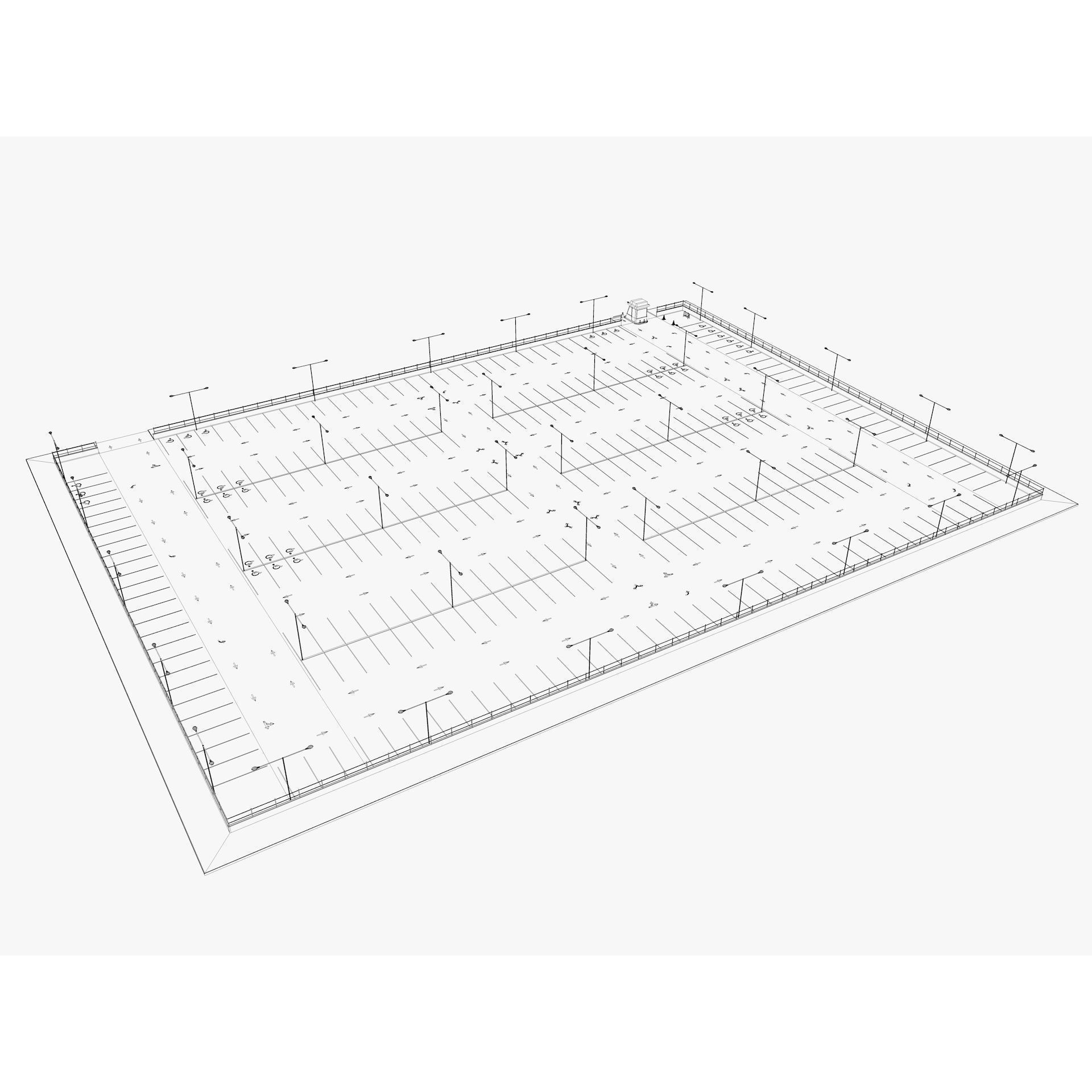 Parking Lot - Game-Ready 3D Model - View 10