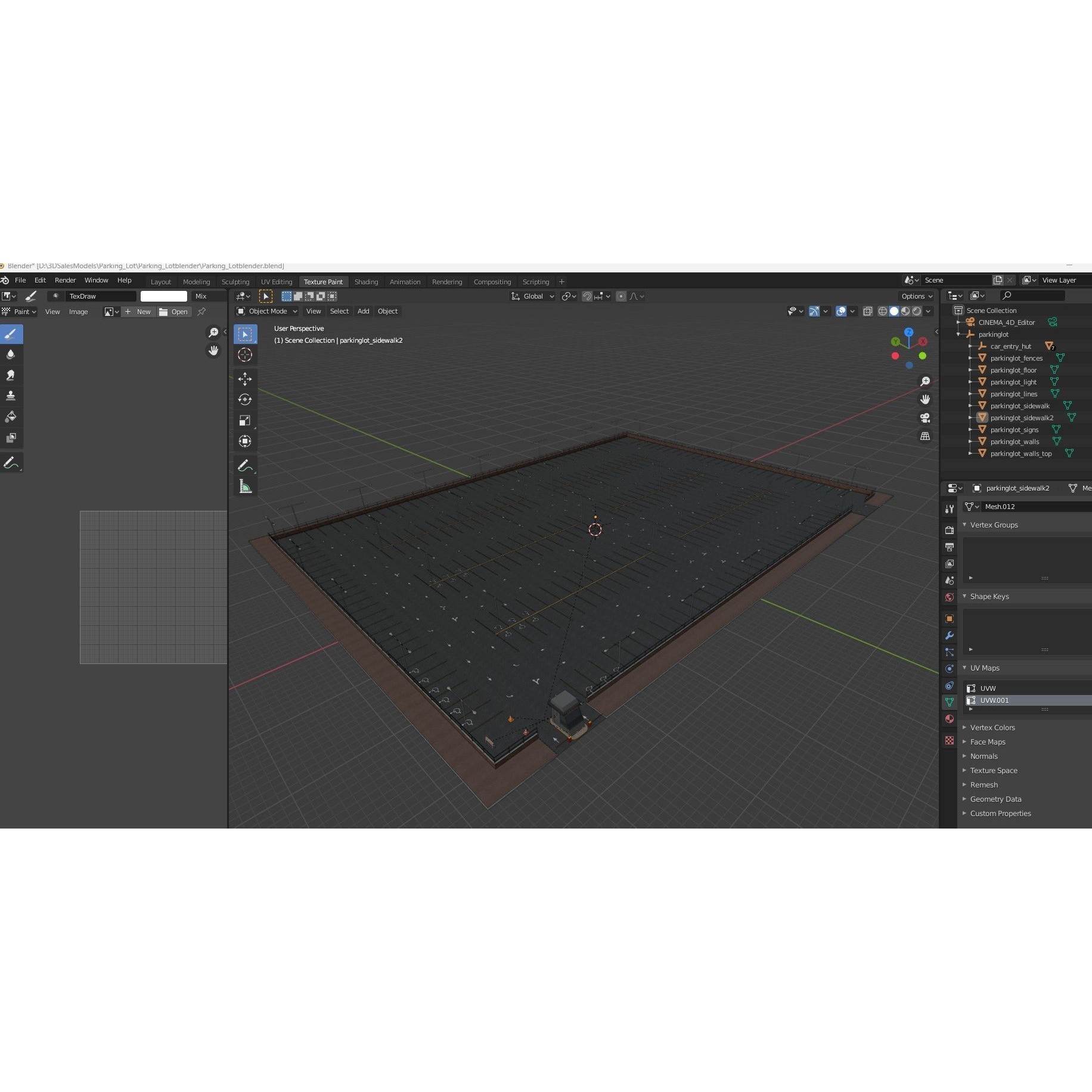 Parking Lot - Game-Ready 3D Model - View 14