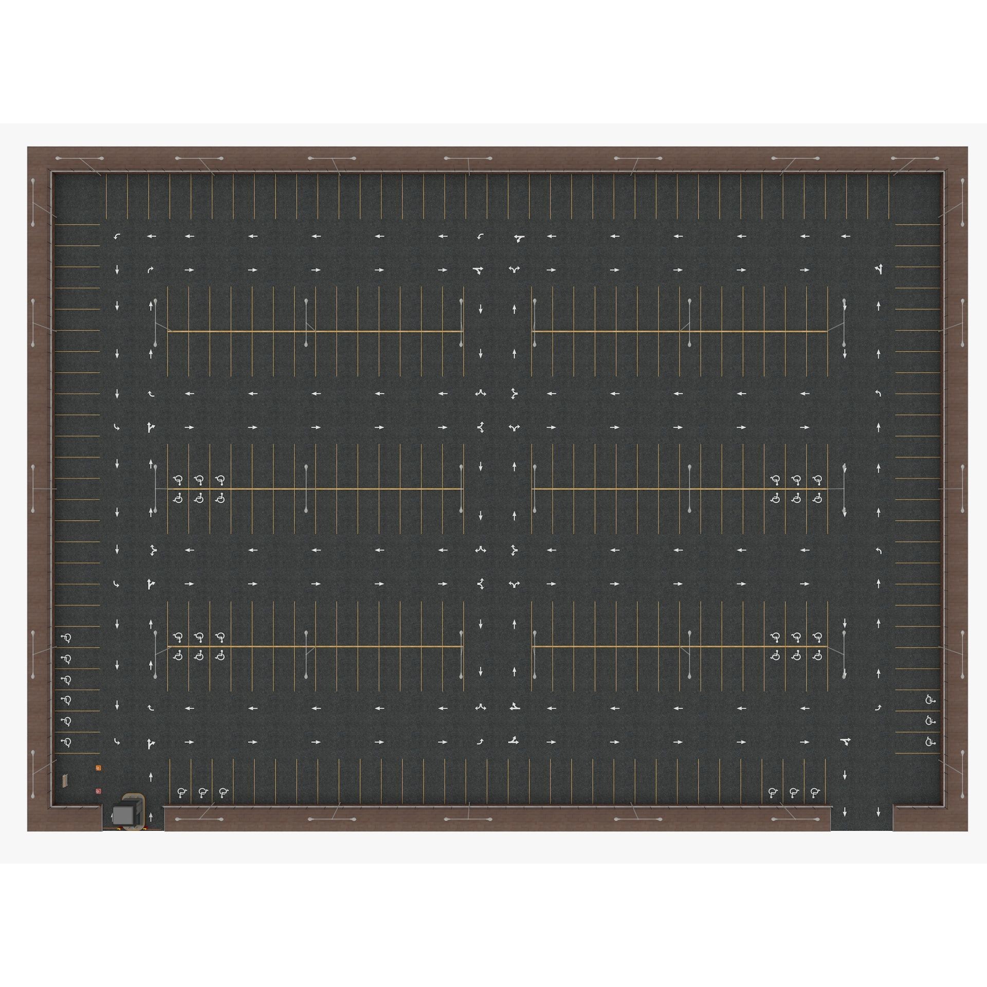 Parking Lot - Game-Ready 3D Model - View 4