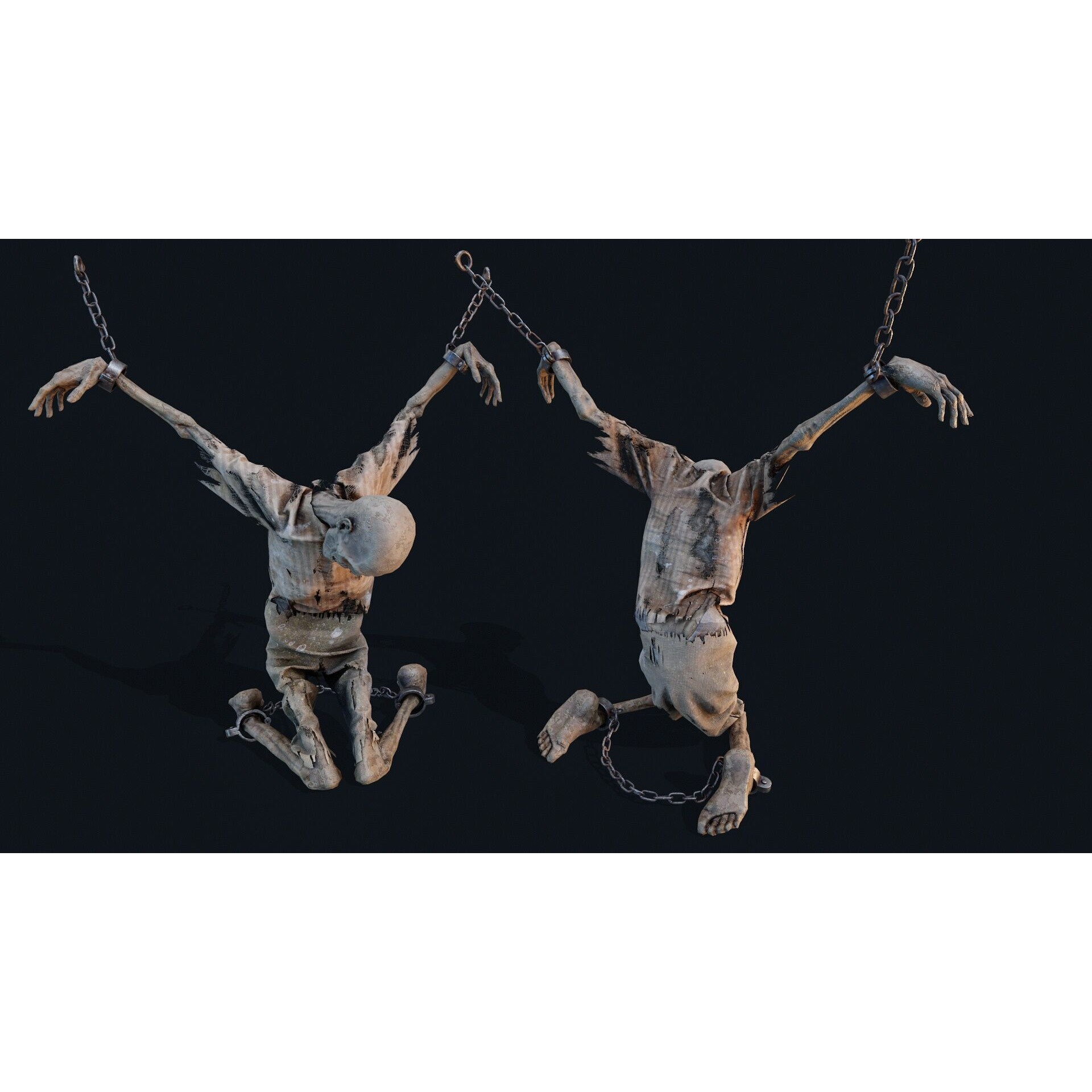 Human Corpse 05 - Low-Poly Game-Ready 3D Model - View 3