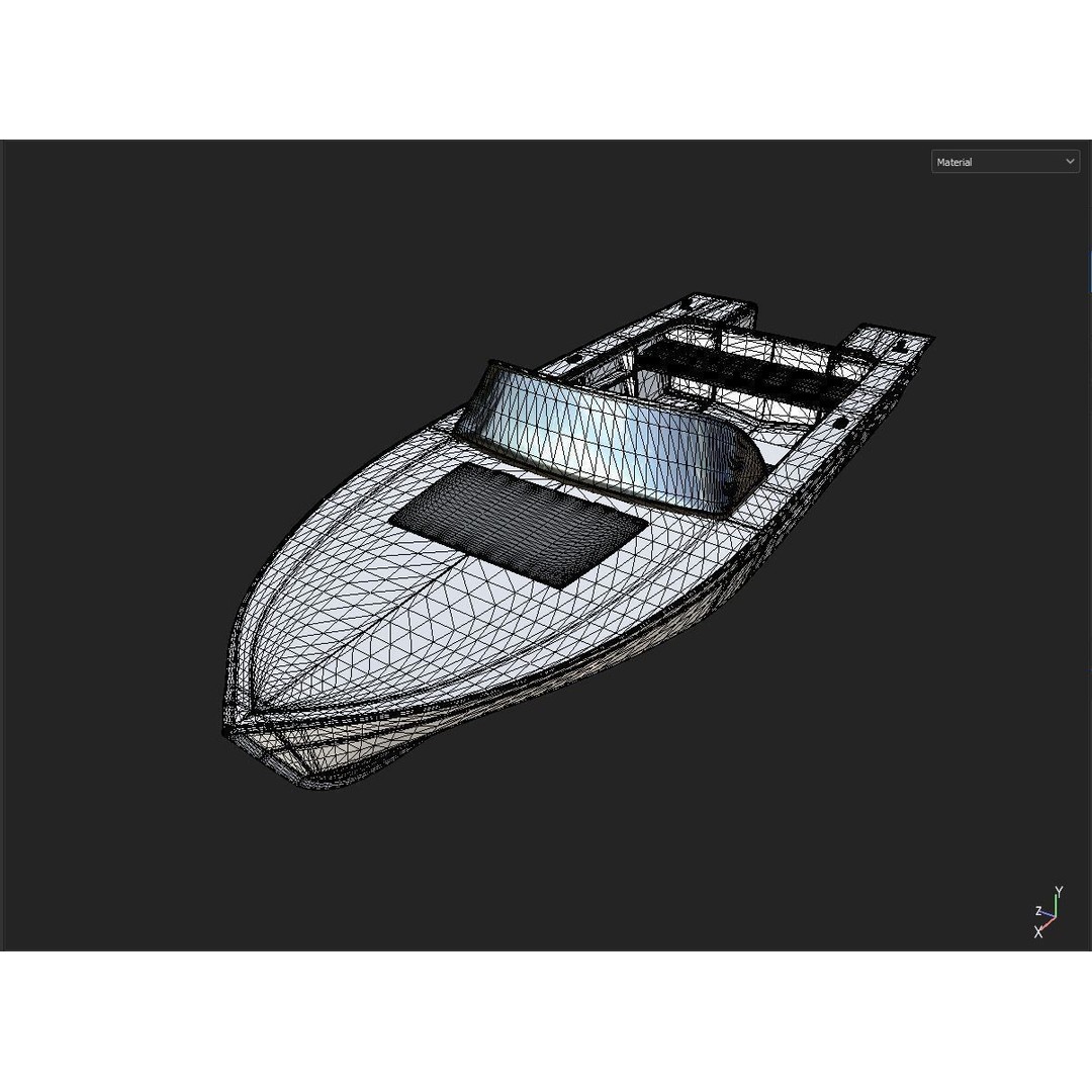 Boat 3D Model – High Poly Watercraft with PBR Textures, FBX/OBJ - View 10