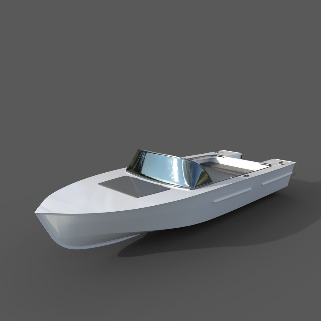 Boat 3D Model – High Poly Watercraft with PBR Textures, FBX/OBJ - View 4