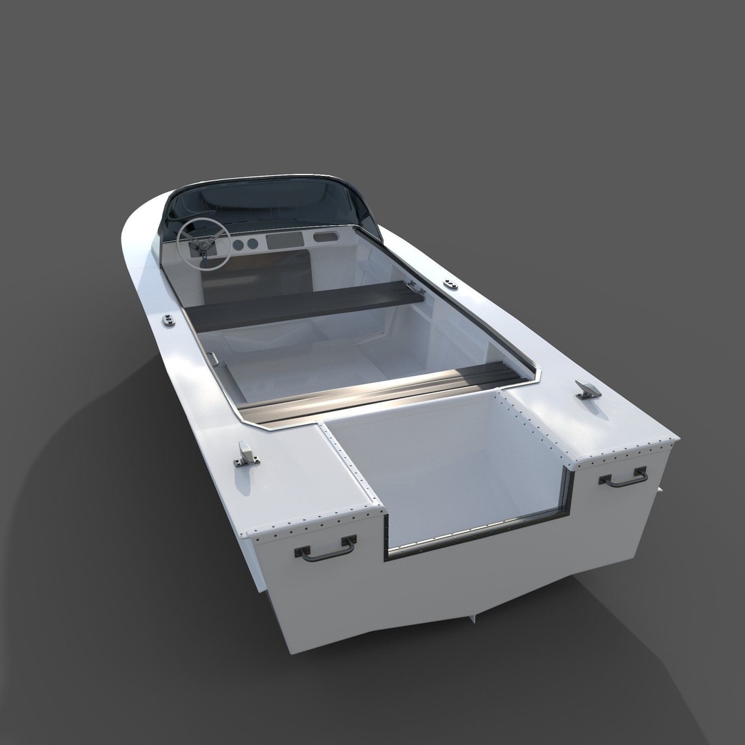 Boat 3D Model – High Poly Watercraft with PBR Textures, FBX/OBJ - View 6