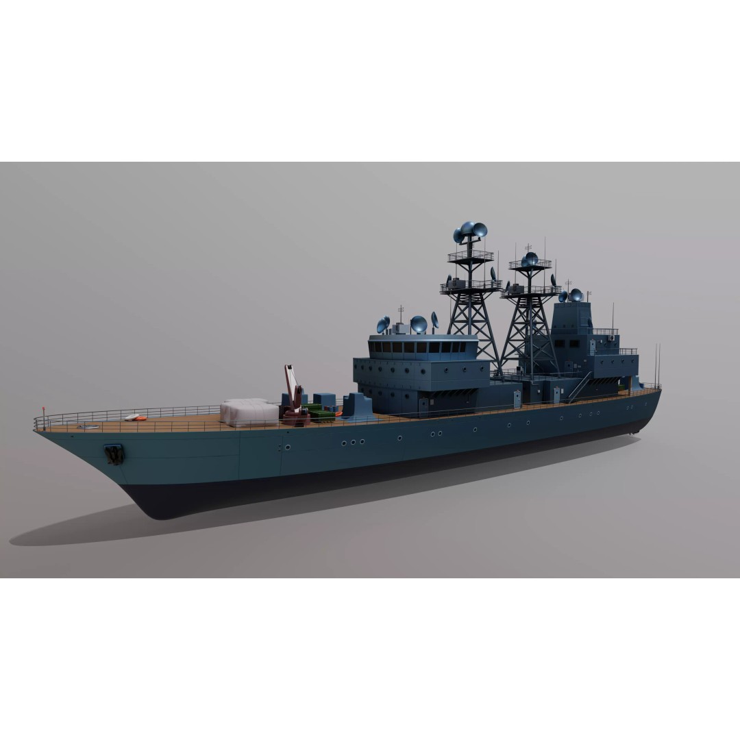 Naval Drones 3D Model – Realistic Military Vessel with PBR Textures - View 2
