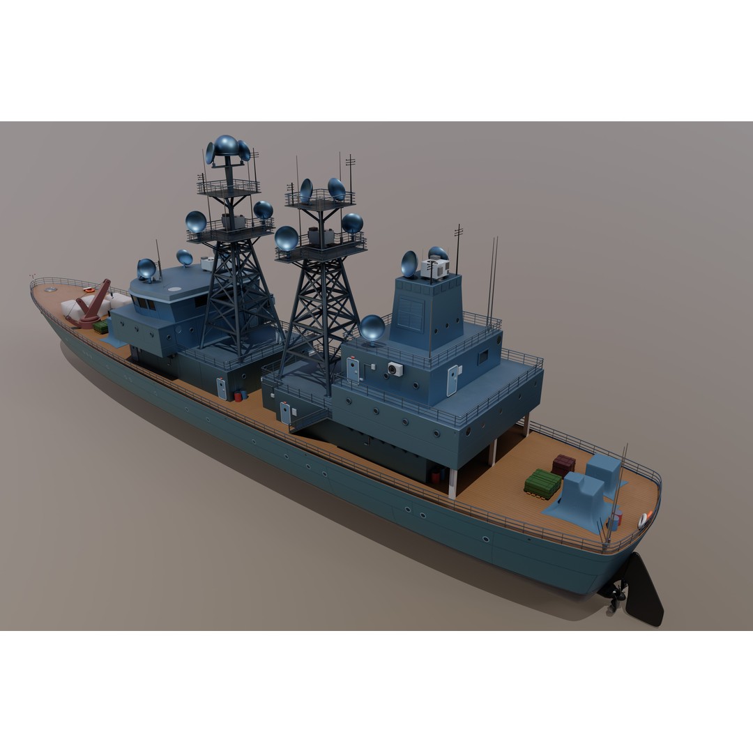 Naval Drones 3D Model – Realistic Military Vessel with PBR Textures - View 5