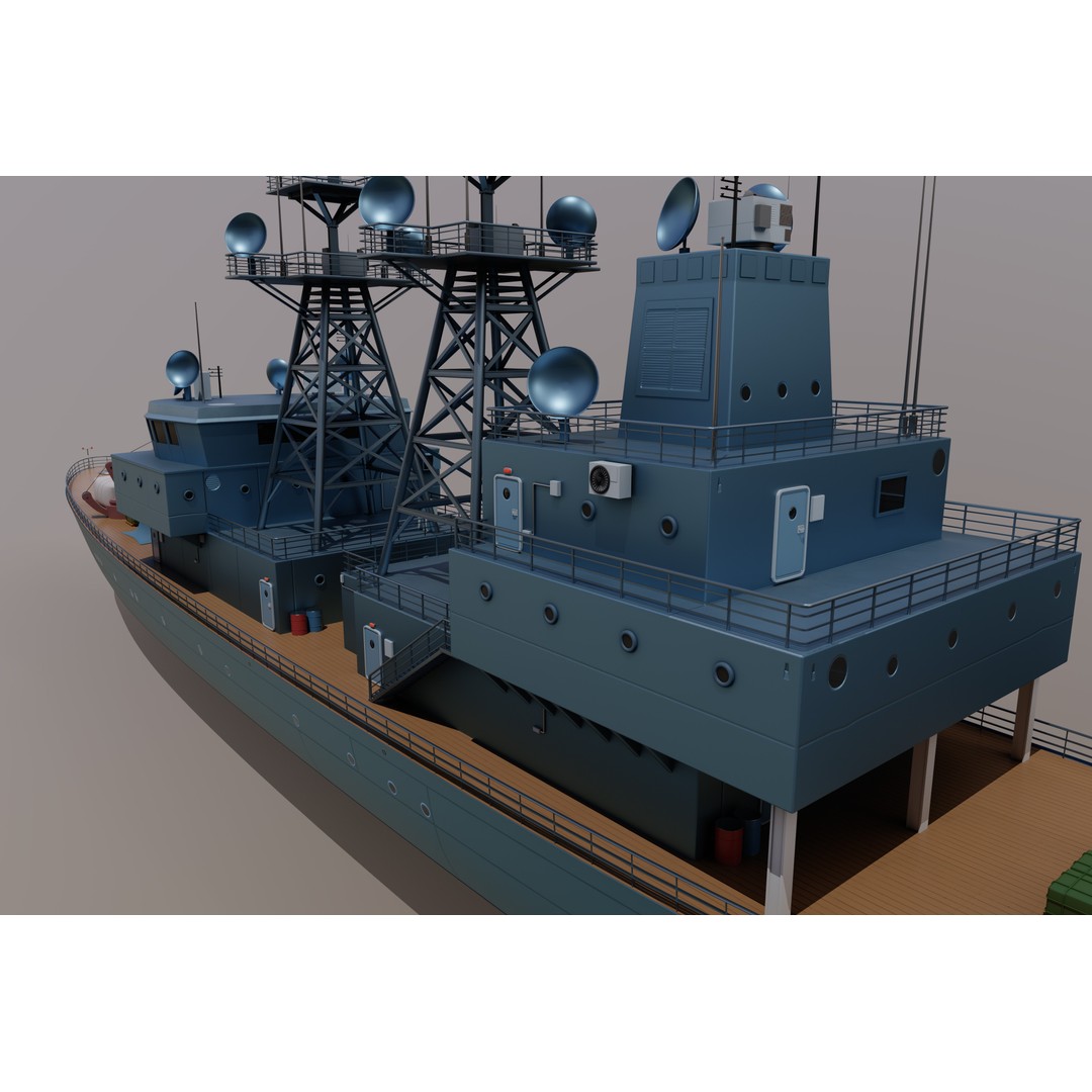 Naval Drones 3D Model – Realistic Military Vessel with PBR Textures - View 8