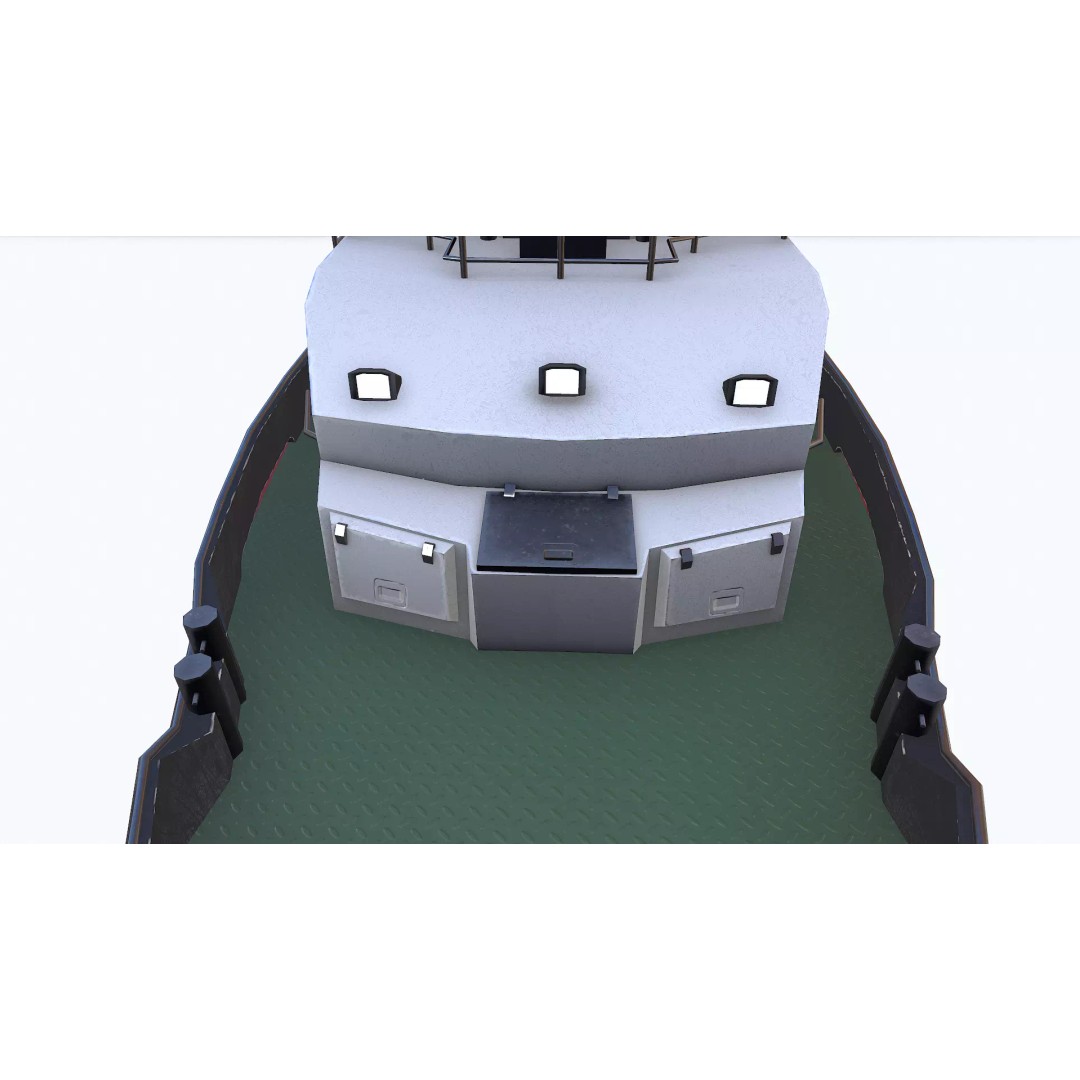 Fast Responsive Tugboat 3D Model – Low Poly PBR Game Asset, FBX - View 18