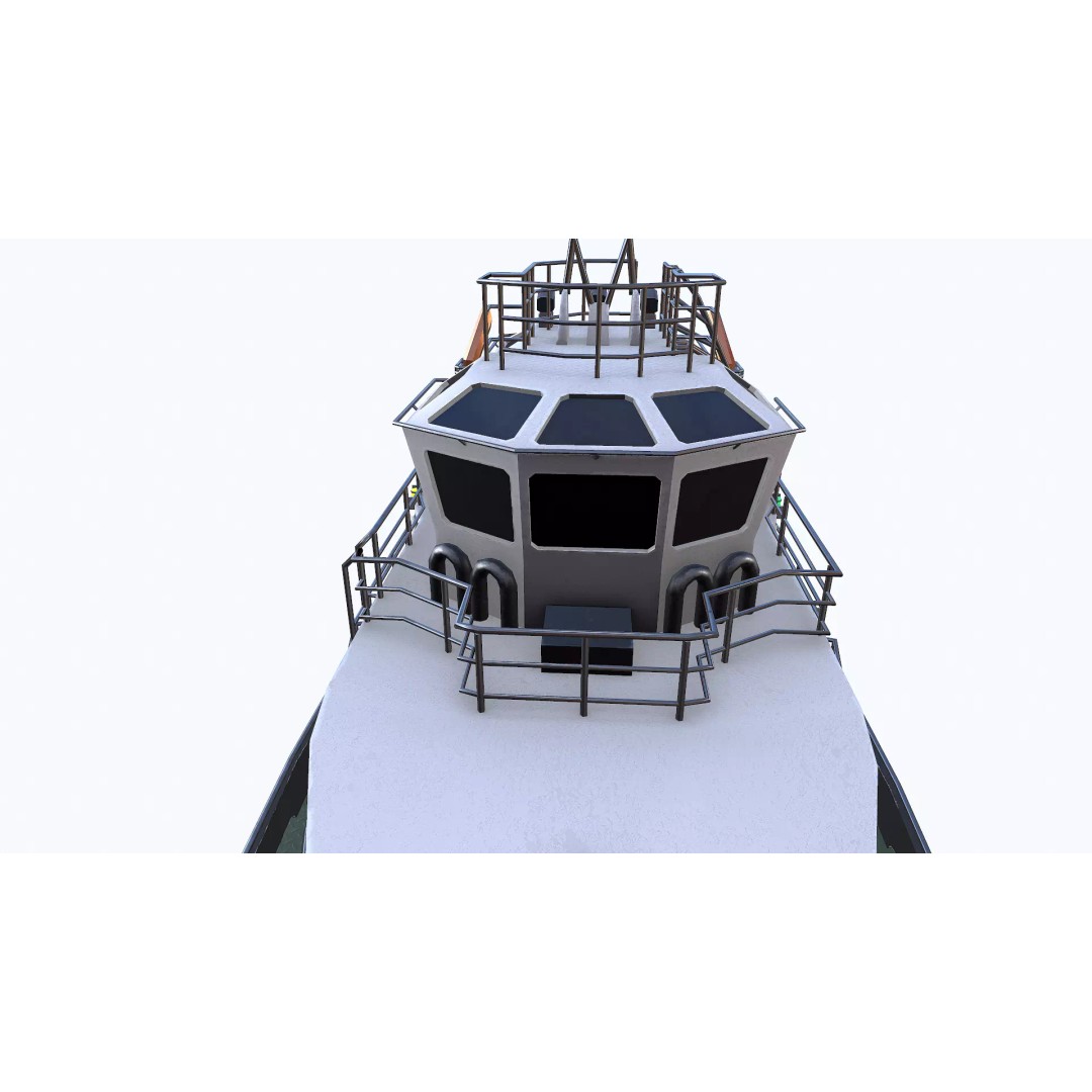 Fast Responsive Tugboat 3D Model – Low Poly PBR Game Asset, FBX - View 19