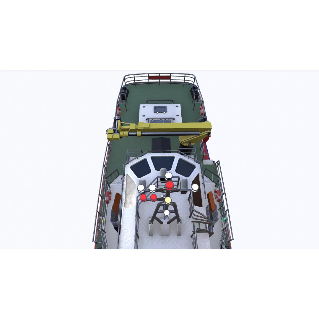 Fast Responsive Tugboat 3D Model – Low Poly PBR Game Asset, FBX - View 23